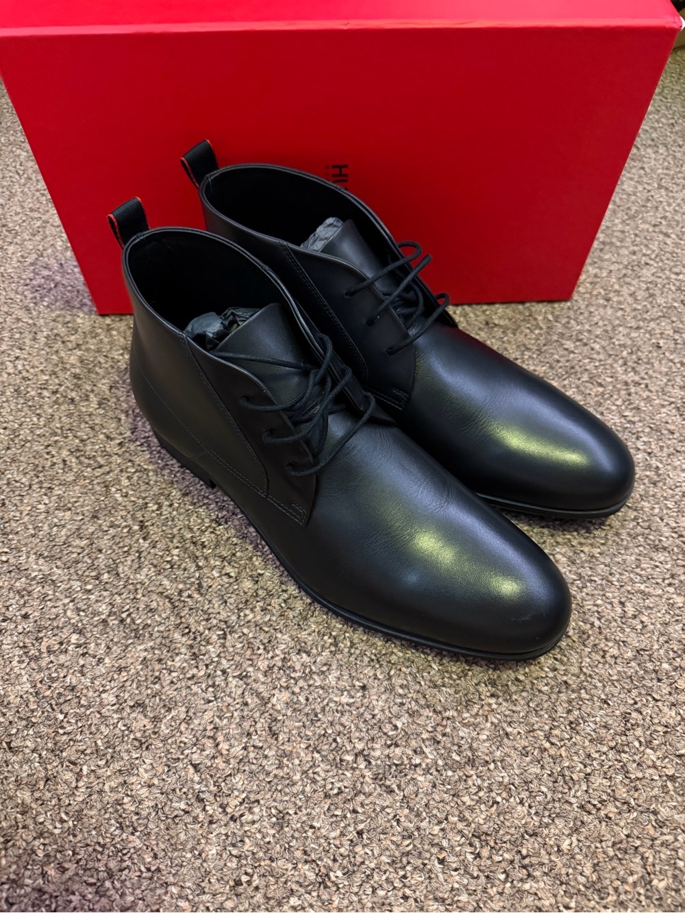 Hugo Boss Black Leather Chukka Boots